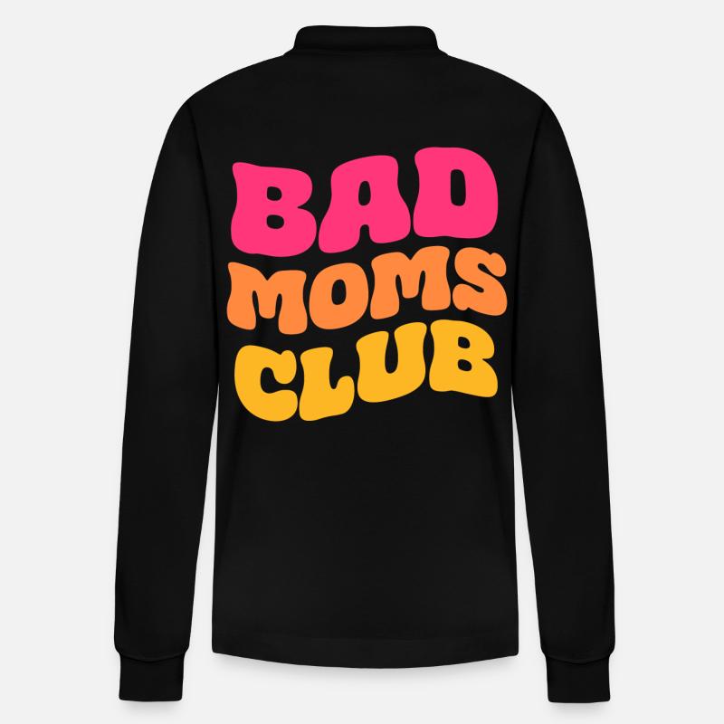 Bad Moms Club - Stanley/Stella Unisex Bio-Langarm-Poloshirt Prepster - Schwarz