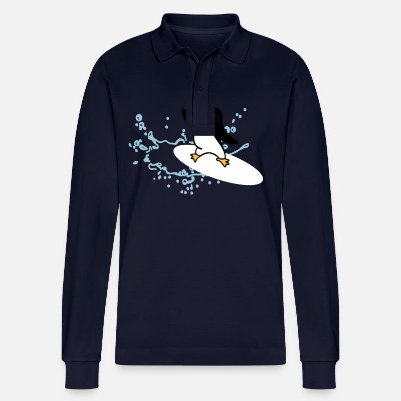 Wasserspritzer - Stanley/Stella Unisex Bio-Langarm-Poloshirt Prepster - Navy