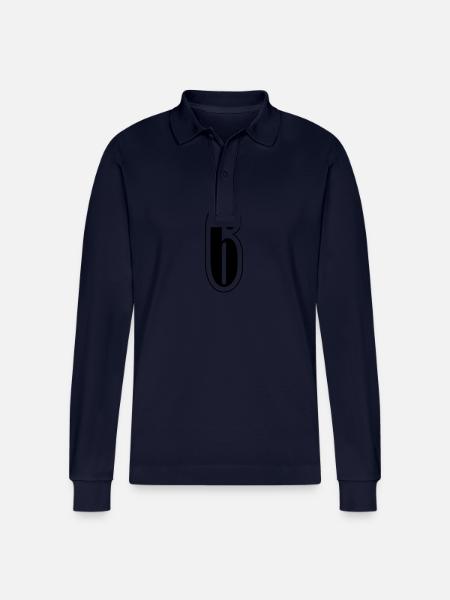 6 Zahl symbol - Stanley/Stella Unisex Bio-Langarm-Poloshirt Prepster - Navy