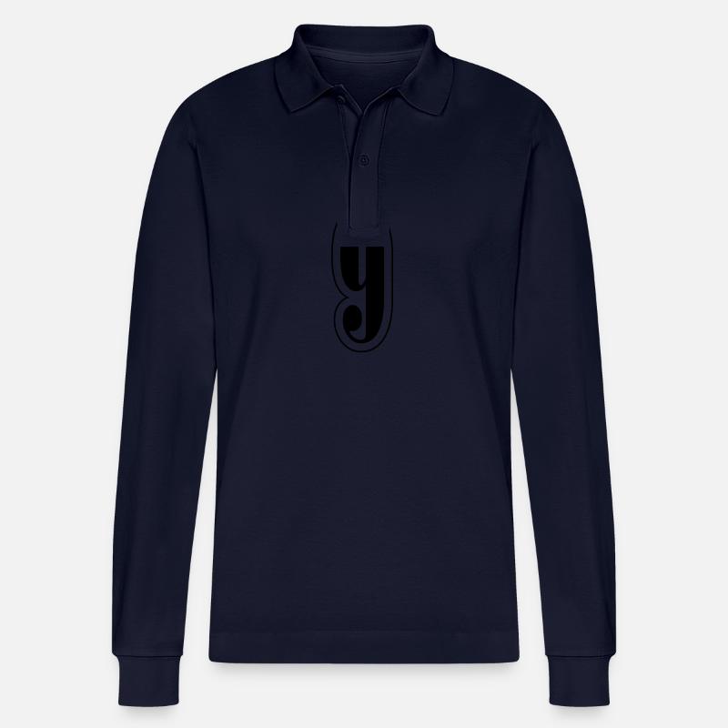 9 Symbole numérique - Polo à manches longues bio PREPSTER Stanley/Stella Unisexe - bleu marine