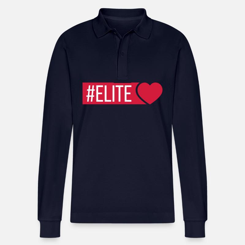 Elite Herz - Stanley/Stella Unisex Bio-Langarm-Poloshirt Prepster - Navy