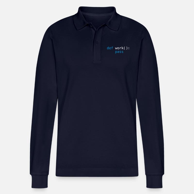 Python pass work - Polo à manches longues bio PREPSTER Stanley/Stella Unisexe - bleu marine