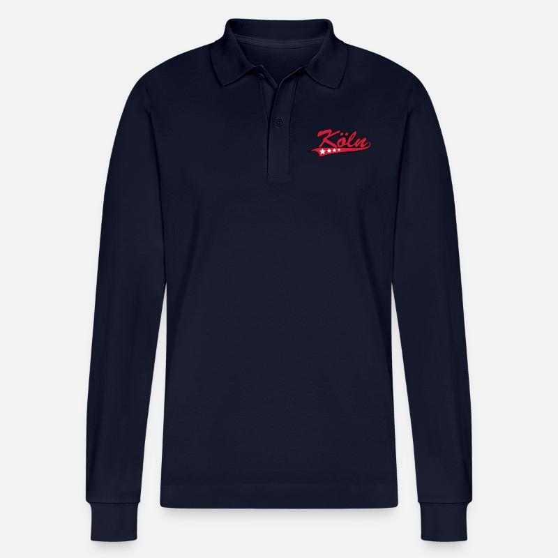 Köln - Stanley/Stella Unisex Bio-Langarm-Poloshirt Prepster - Navy