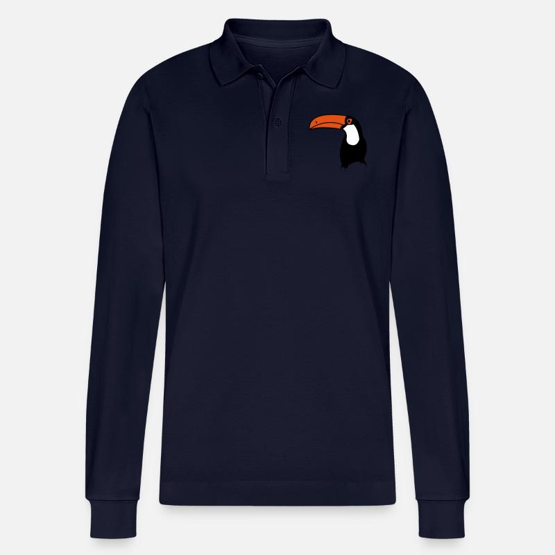 papagai2 - Stanley/Stella Unisex Bio-Langarm-Poloshirt Prepster - Navy