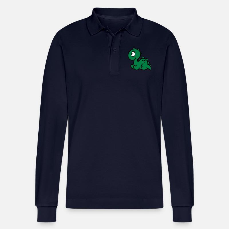 Drache - Stanley/Stella Unisex Bio-Langarm-Poloshirt Prepster - Navy