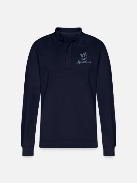 Süße Eule - Stanley/Stella Unisex Bio-Langarm-Poloshirt Prepster - Navy
