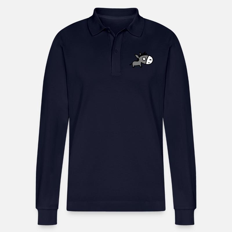 Kleiner Esel 3 - Stanley/Stella Unisex Bio-Langarm-Poloshirt Prepster - Navy