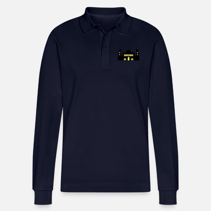 moschee silhouette - Stanley/Stella Unisex Bio-Langarm-Poloshirt Prepster - Navy