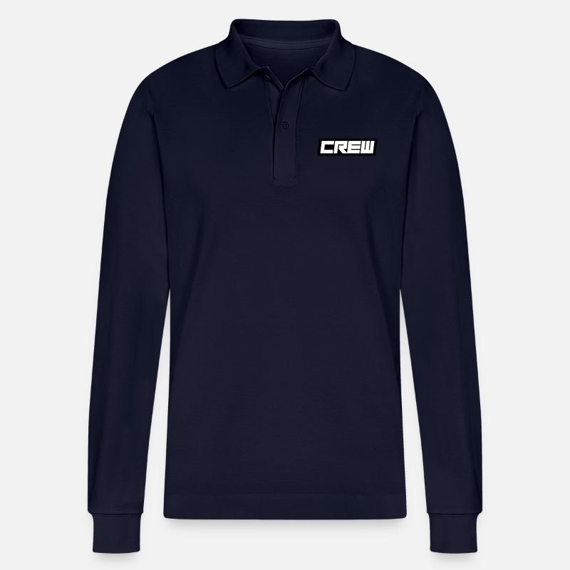 Crew - Stanley/Stella Unisex Bio-Langarm-Poloshirt Prepster - Navy