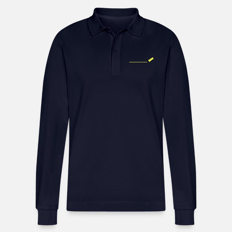 Textmarker mit Linie - Stanley/Stella Unisex Bio-Langarm-Poloshirt Prepster - Navy