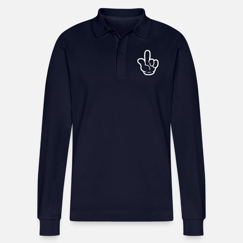 hand comic - Stanley/Stella Unisex Bio-Langarm-Poloshirt Prepster - Navy