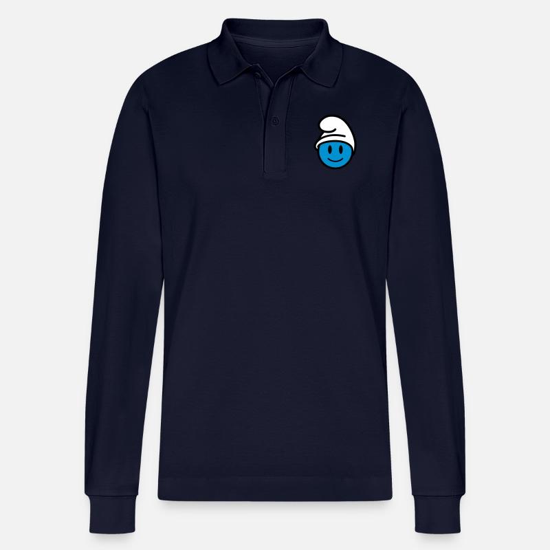 Smiley Strumpf Icon 3c - Stanley/Stella Unisex Bio-Langarm-Poloshirt Prepster - Navy