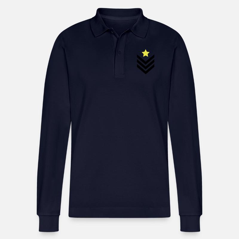 abzeichen_002 - Stanley/Stella Unisex Bio-Langarm-Poloshirt Prepster - Navy