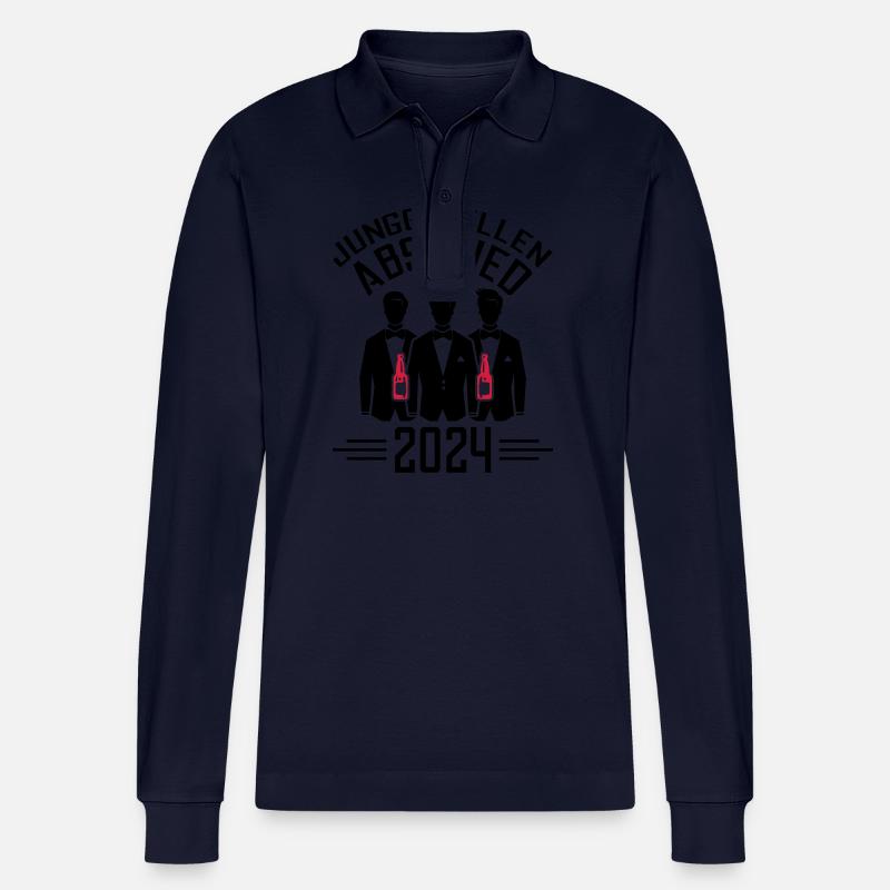 Junggesellen Abschied 2024 - Stanley/Stella Unisex Bio-Langarm-Poloshirt Prepster - Navy