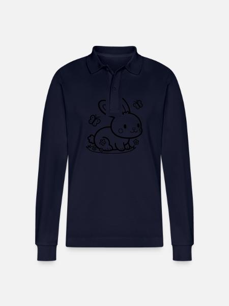 Lapin mignon Lapin - Polo à manches longues bio PREPSTER Stanley/Stella Unisexe - bleu marine