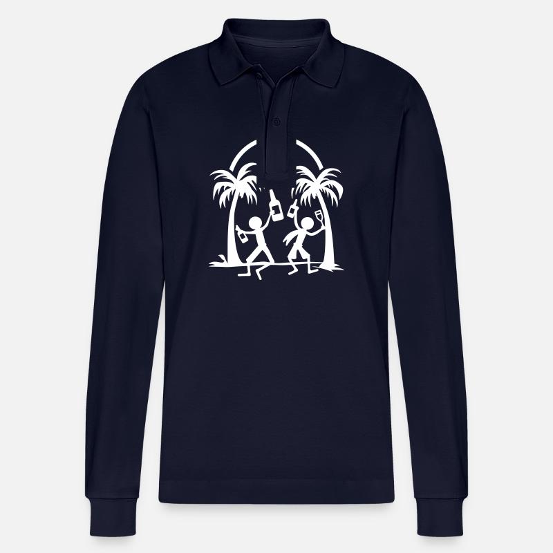 Vacances à la plage - Polo à manches longues bio PREPSTER Stanley/Stella Unisexe - bleu marine