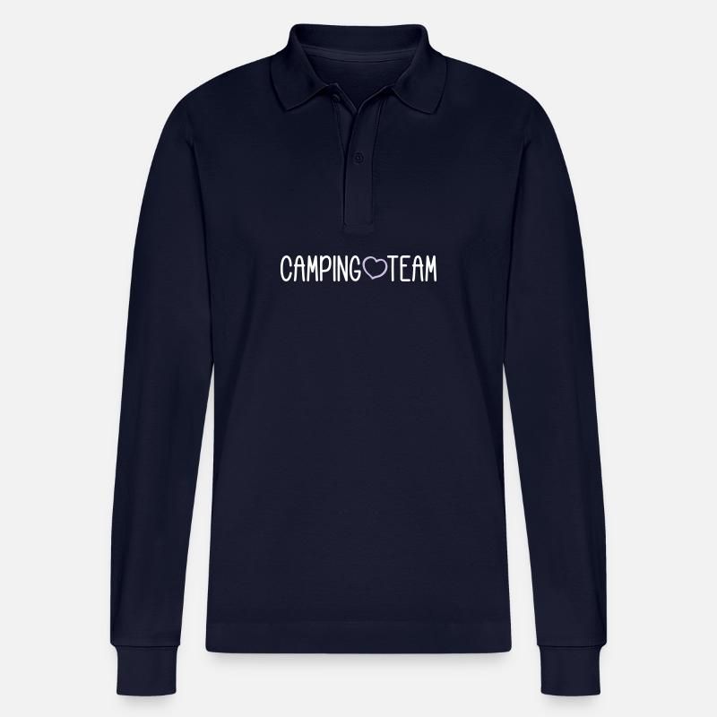 Camping Team - Stanley/Stella Unisex Bio-Langarm-Poloshirt Prepster - Navy