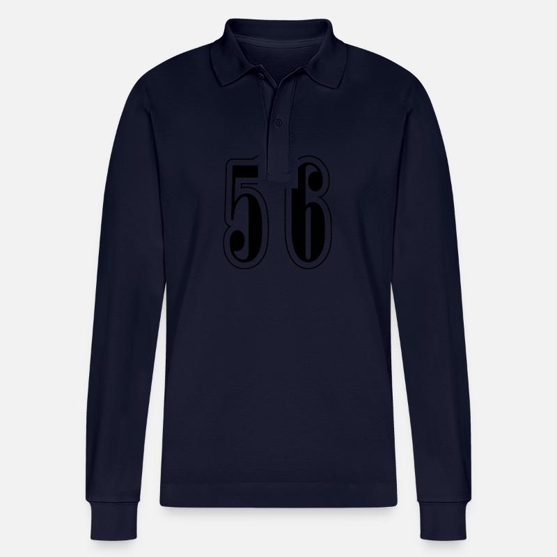 56 Symbole numérique - Polo à manches longues bio PREPSTER Stanley/Stella Unisexe - bleu marine