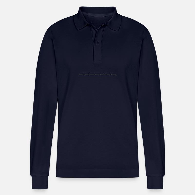 Linie gestrichelt - Stanley/Stella Unisex Bio-Langarm-Poloshirt Prepster - Navy
