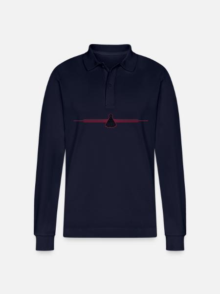 Badminton Line - Stanley/Stella Organic Unisex Long-Sleeved Polo Shirt Prepster - navy