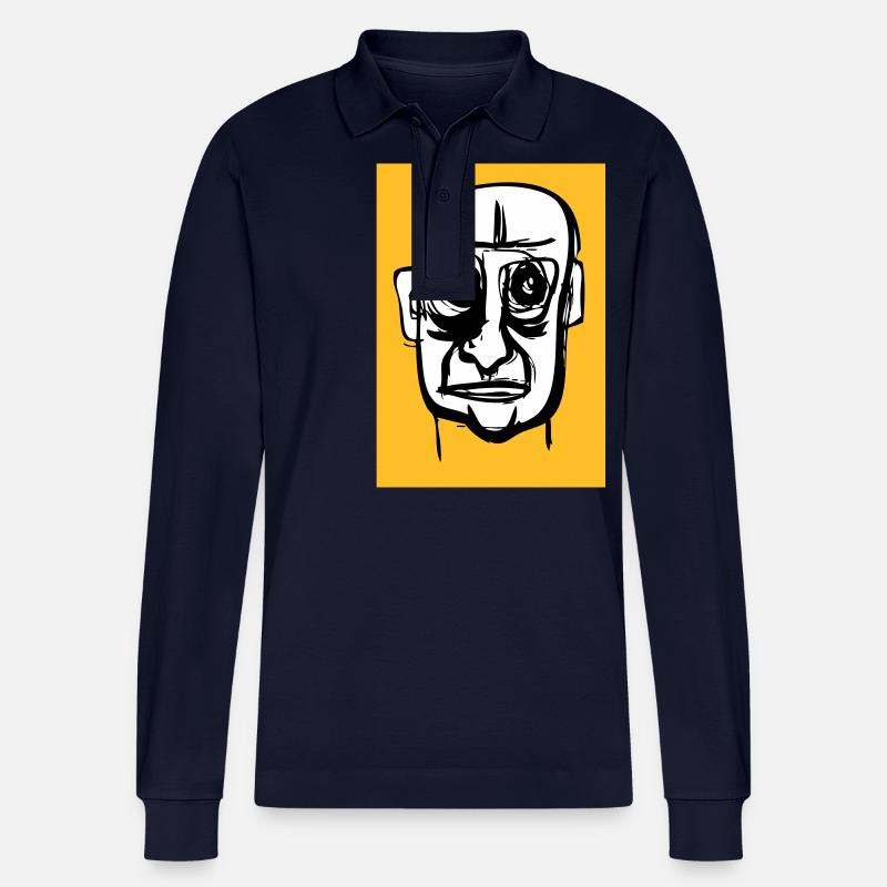 Kaput Gesicht - Stanley/Stella Unisex Bio-Langarm-Poloshirt Prepster - Navy