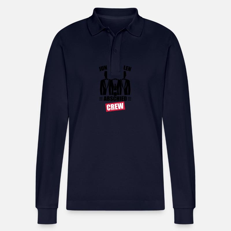 Junggesellenabschied Jga Crew - Stanley/Stella Unisex Bio-Langarm-Poloshirt Prepster - Navy