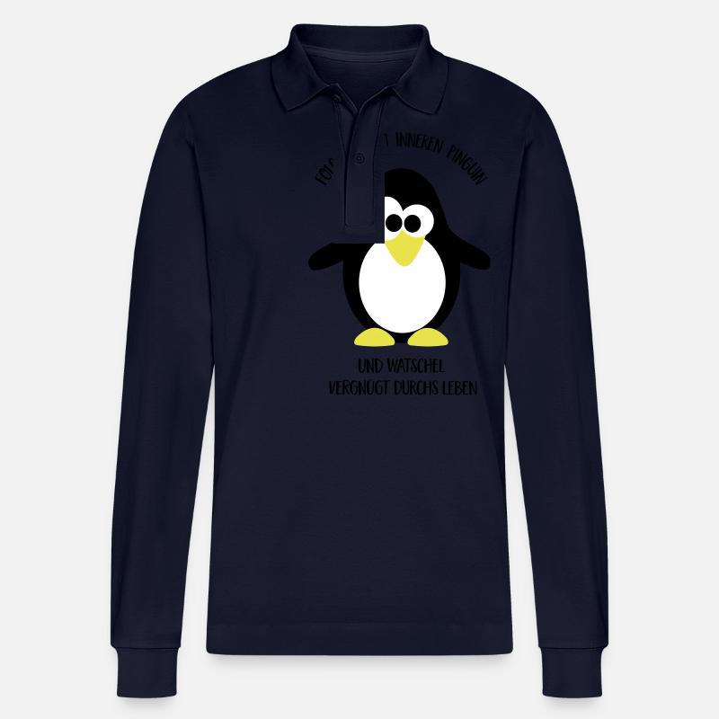 Pinguin - Stanley/Stella Unisex Bio-Langarm-Poloshirt Prepster - Navy