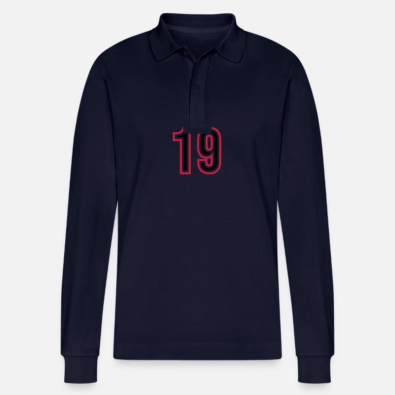 19 Nombre d’années Jersey - Polo à manches longues bio PREPSTER Stanley/Stella Unisexe - bleu marine