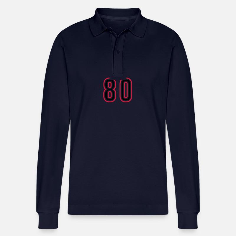 Maillot 80 Années Numériques - Polo à manches longues bio PREPSTER Stanley/Stella Unisexe - bleu marine