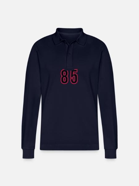 85 Number Years Jersey - Stanley/Stella Organic Unisex Long-Sleeved Polo Shirt Prepster - navy