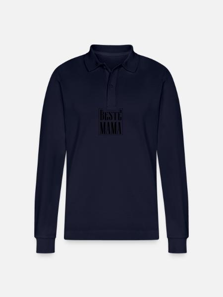 Beste Mama - Stanley/Stella Unisex Bio-Langarm-Poloshirt Prepster - Navy