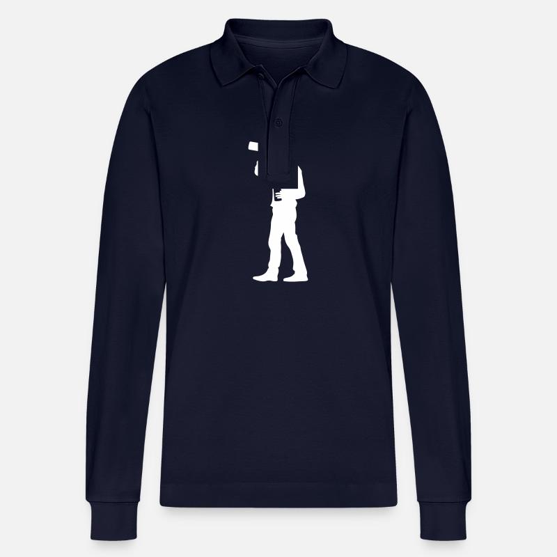 Trinker Bier - Stanley/Stella Unisex Bio-Langarm-Poloshirt Prepster - Navy
