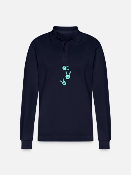 Ostern Symbol Hase - Stanley/Stella Unisex Bio-Langarm-Poloshirt Prepster - Navy