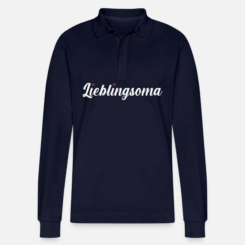 Großmutter Oma - Stanley/Stella Unisex Bio-Langarm-Poloshirt Prepster - Navy