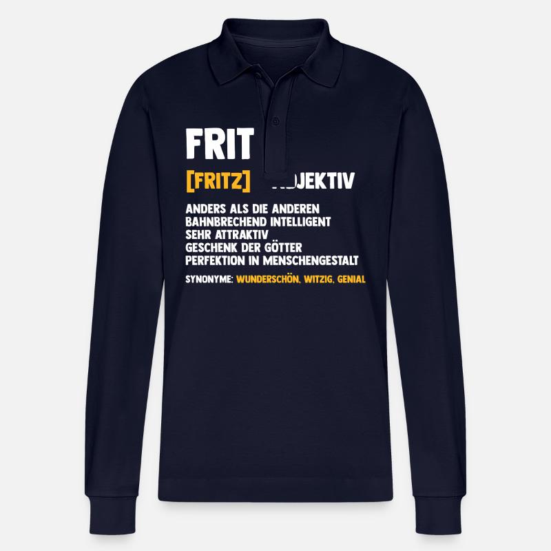 Fritz - Stanley/Stella Unisex Bio-Langarm-Poloshirt Prepster - Navy
