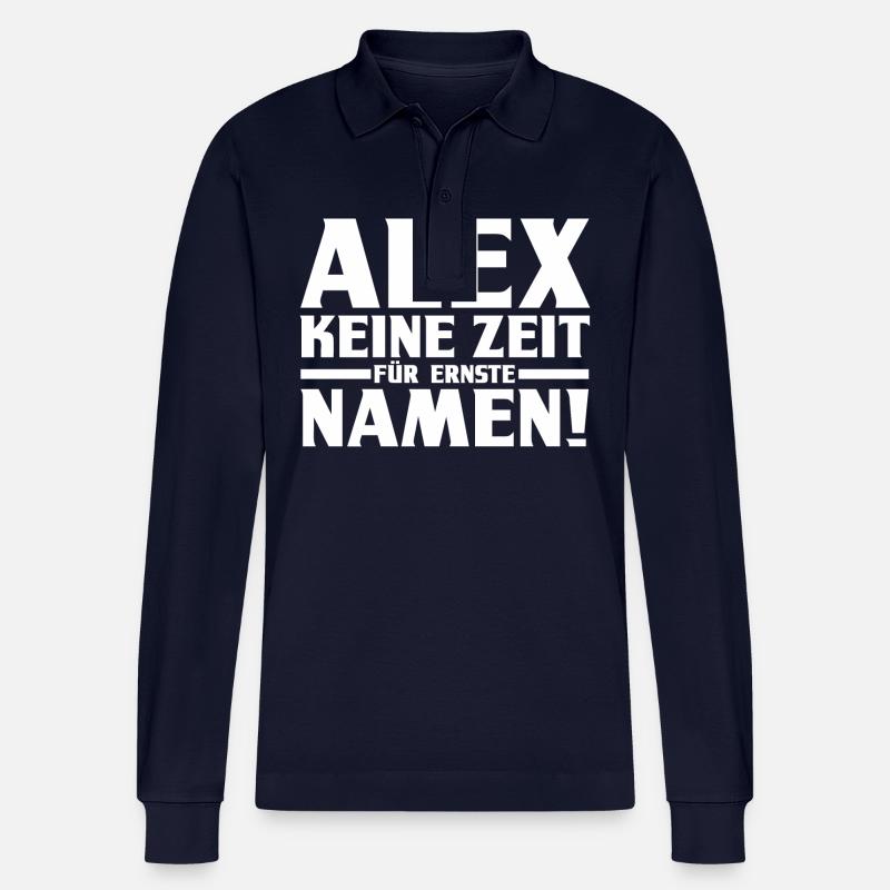 Alexander Alexandra Alexa Alex - Stanley/Stella Unisex Bio-Langarm-Poloshirt Prepster - Navy