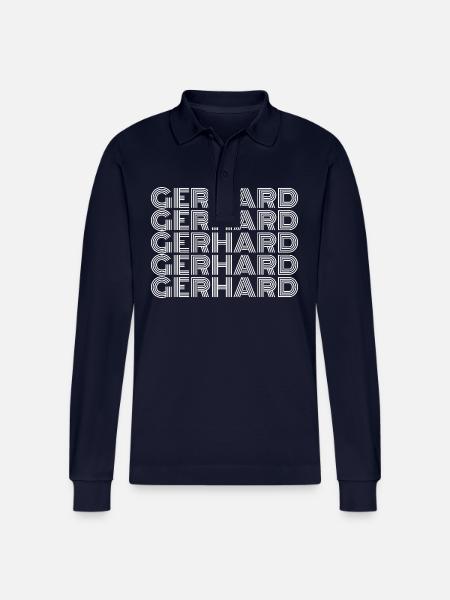 Gerhard - Stanley/Stella Organic Unisex Long-Sleeved Polo Shirt Prepster - navy