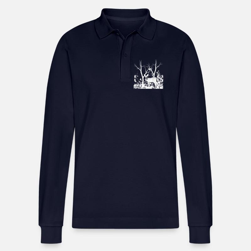 deer - Stanley/Stella Unisex Bio-Langarm-Poloshirt Prepster - Navy