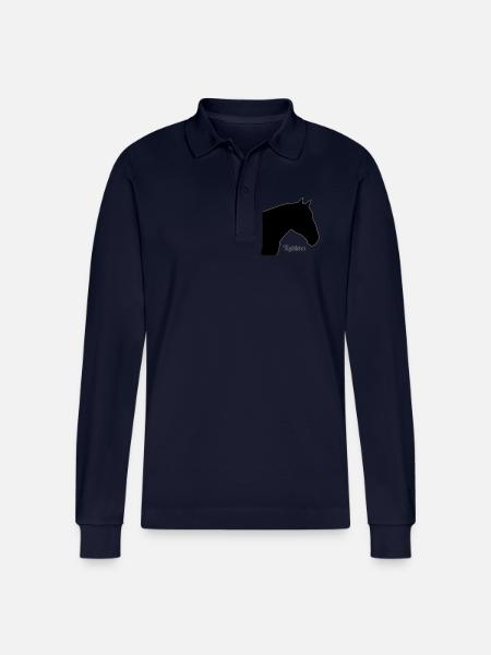 Kaltblut schwarz - Stanley/Stella Unisex Bio-Langarm-Poloshirt Prepster - Navy