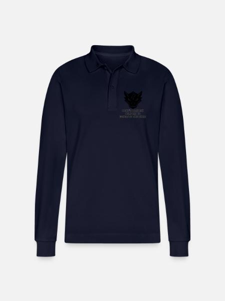 Generated by the Basilisk - Stanley/Stella Organic Unisex Long-Sleeved Polo Shirt Prepster - navy