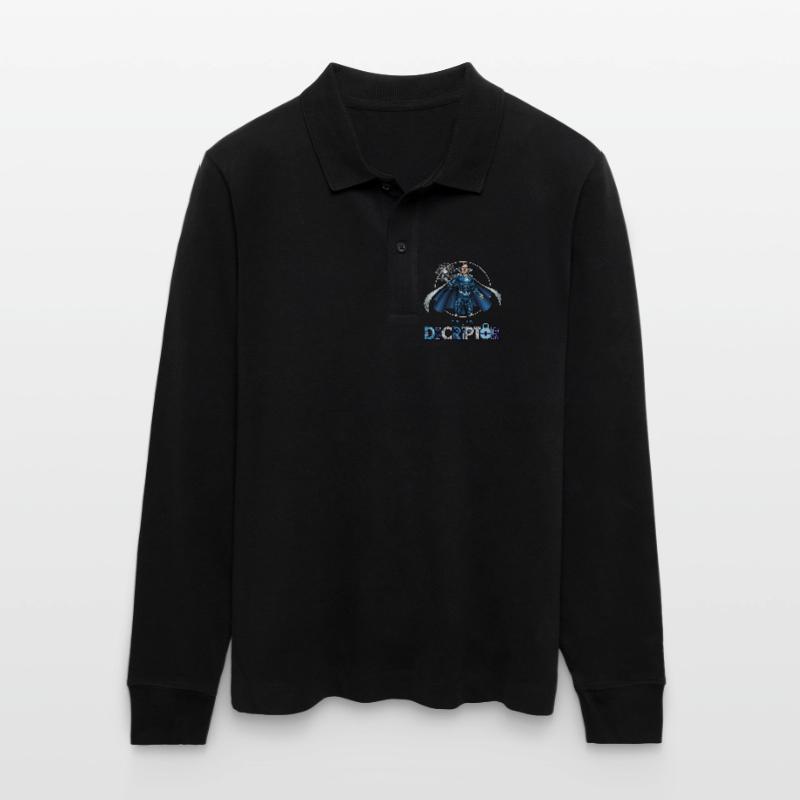 Hero Coder Decryptor Stanley/Stella Organic Unisex Long-Sleeved Polo Shirt Prepster