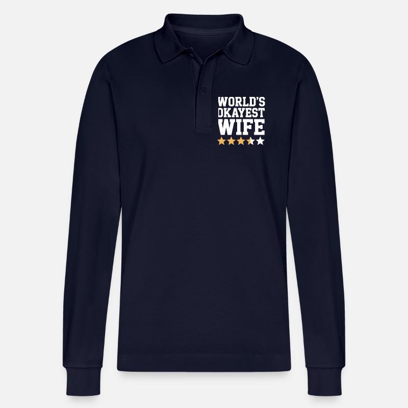 Die beste Ehefrau der Welt - Stanley/Stella Unisex Bio-Langarm-Poloshirt Prepster - Navy