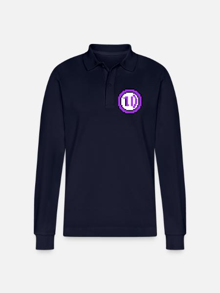 Arcade Coin 10 Years Anniversary - Stanley/Stella Organic Unisex Long-Sleeved Polo Shirt Prepster - navy