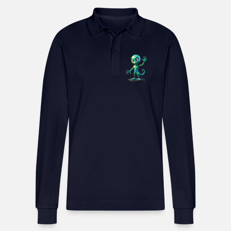 Emerald Galactic Scout - Stanley/Stella Unisex Bio-Langarm-Poloshirt Prepster - Navy