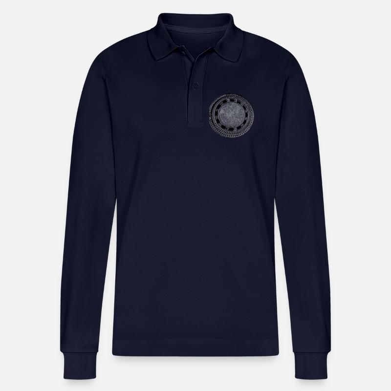 Dekor Gully Deckel - Stanley/Stella Unisex Bio-Langarm-Poloshirt Prepster - Navy