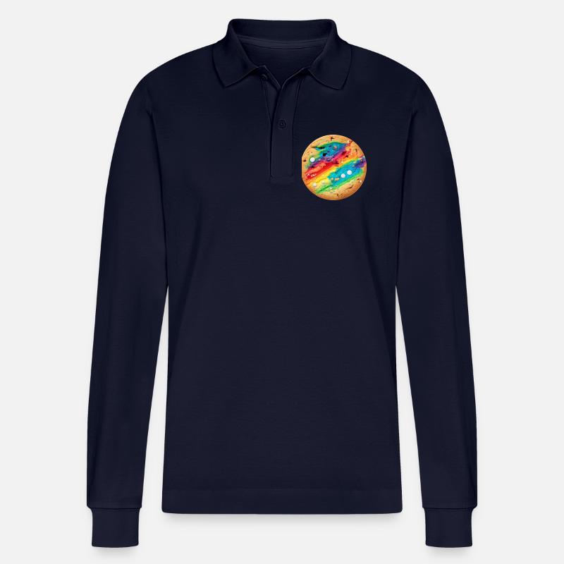 Regenbogenkeks Kunstwerk - Stanley/Stella Unisex Bio-Langarm-Poloshirt Prepster - Navy