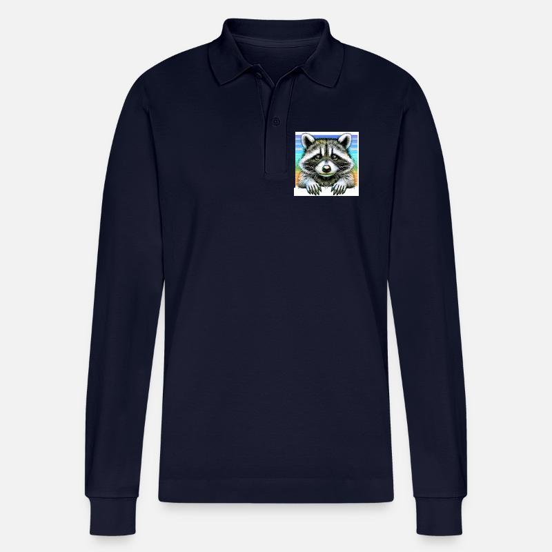 Waschbär - Stanley/Stella Unisex Bio-Langarm-Poloshirt Prepster - Navy