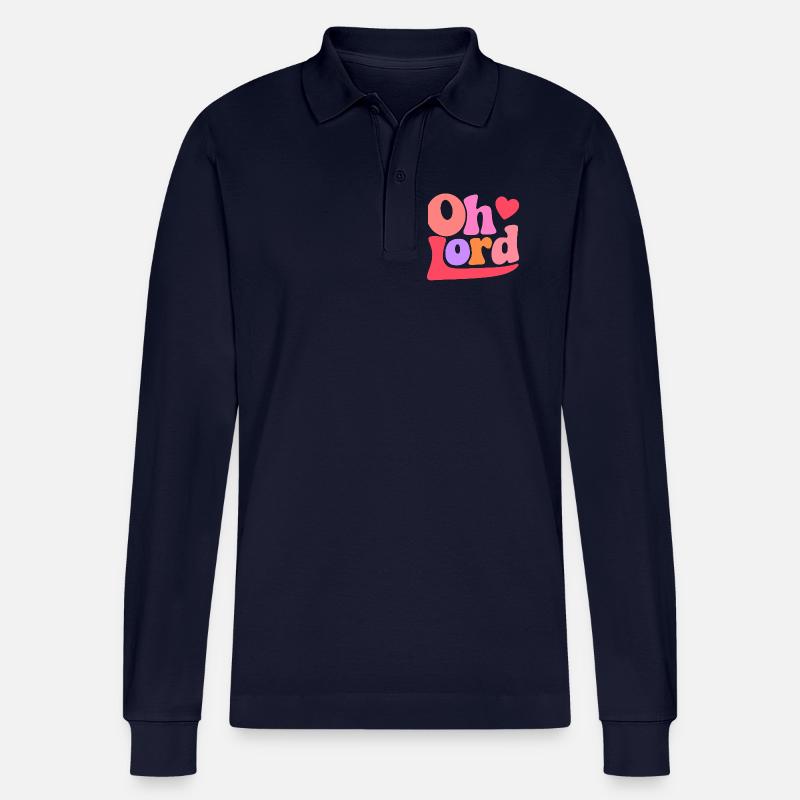 Oh Lord - Stanley/Stella Unisex Bio-Langarm-Poloshirt Prepster - Navy