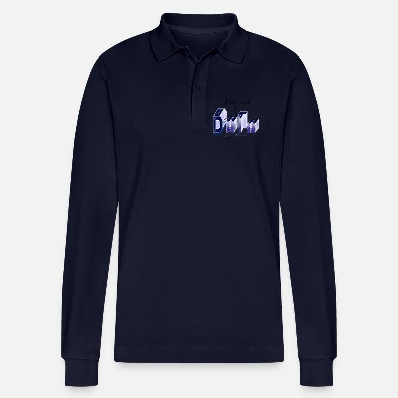 Je suis pas un DATA - Polo à manches longues bio PREPSTER Stanley/Stella Unisexe - bleu marine