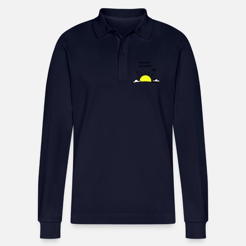 Ein weiterer Morgen - Stanley/Stella Unisex Bio-Langarm-Poloshirt Prepster - Navy